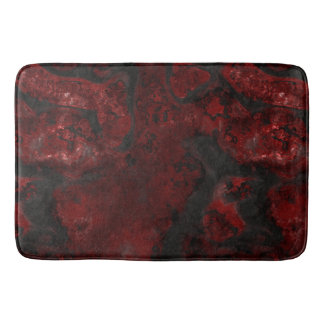 Hot Lava and Ash Stone Abstract Bath Mat