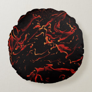 Hot Lava - customise your own Round Cushion