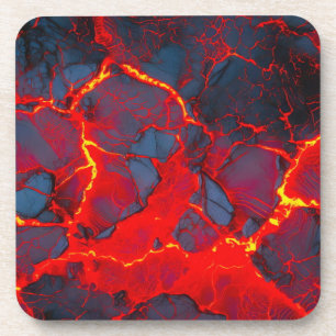 Hot Lava Surface (Style 1) Oil Painting Coaster