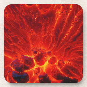 Hot Lava Surface (Style 2) Oil Painting Coaster
