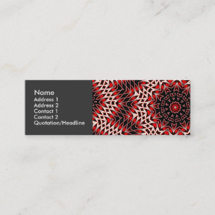 Hot Leaf Kaleidoscope Mini Business Card