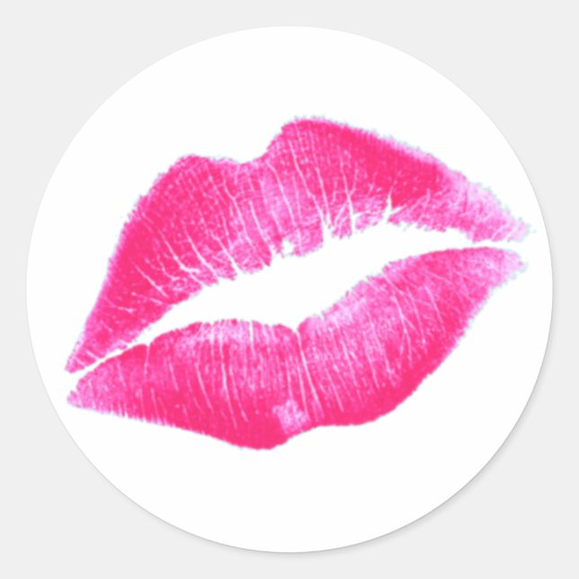 HOT LIPS by SHARON SHARPE Classic Round Sticker (Front)
