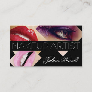 Hot Lips Eyes Makeup Artist Beauty Business Card