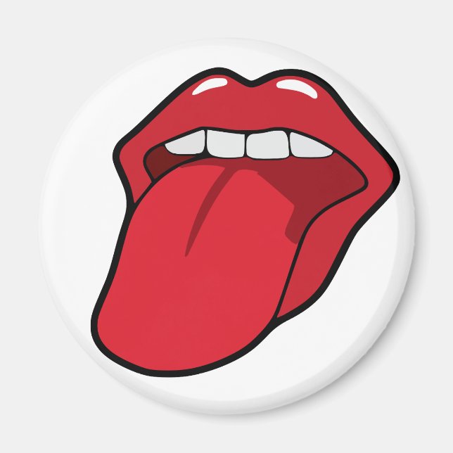 Hot Lips Fridge Magnet (Front)