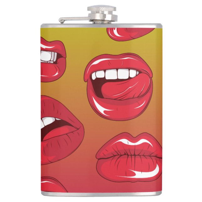Hot Lips Hip Flask (Front)