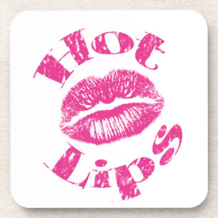 Hot Lips! Pink Lips Coaster