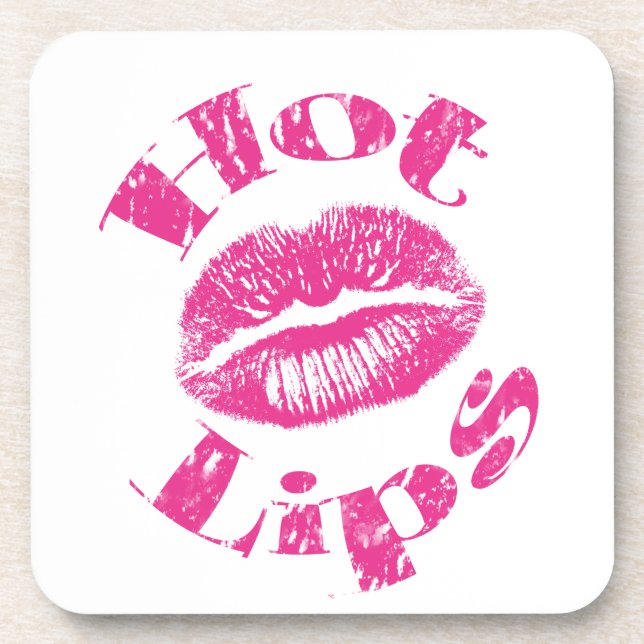 Hot Lips! Pink Lips Coaster (Front)