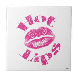 Hot Lips! Pink Lips Tile