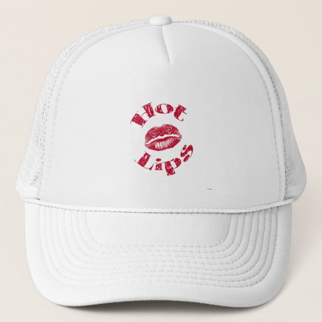 Hot Lips, Red Lips Trucker Hat (Front)