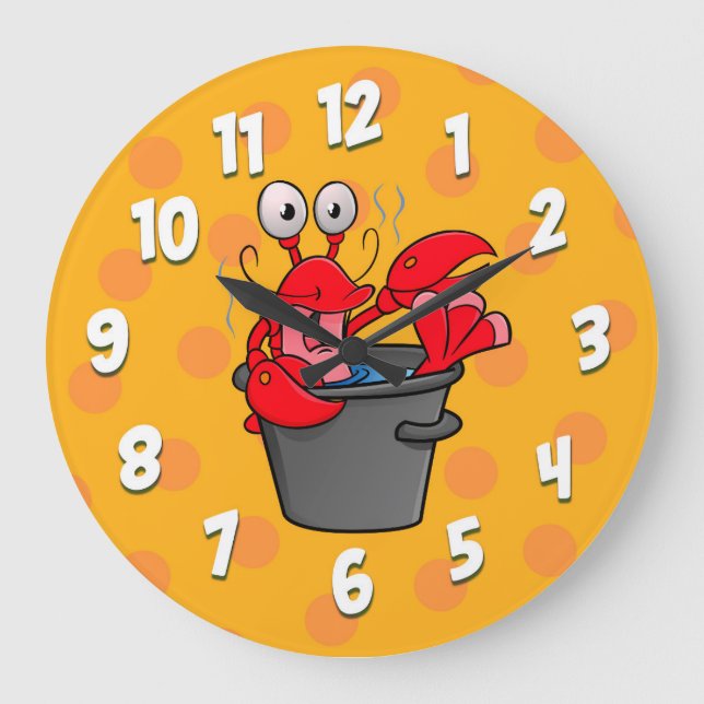 Hot lobster cartoon clock (Front)