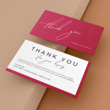 Hot Magenta Handwritten Script Thank You Discount