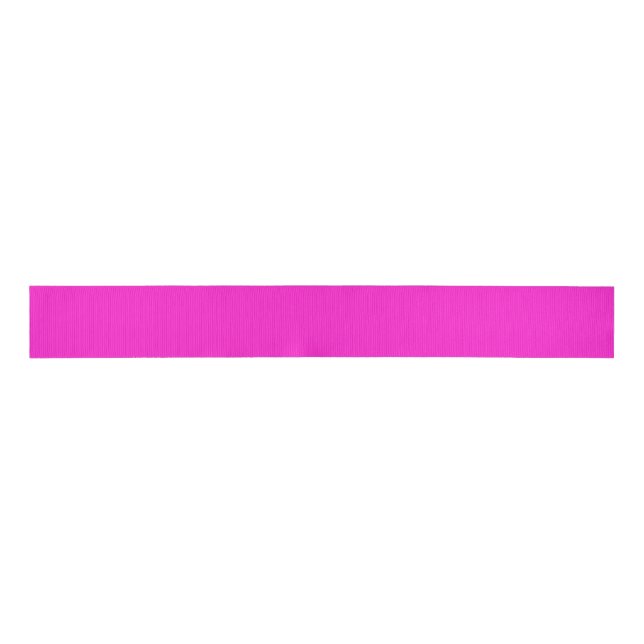 Hot Magenta Solid Colour Grosgrain Ribbon (Front)
