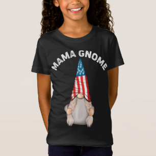 Hot Mama Gnome Family Funny US American Flag T-Shirt