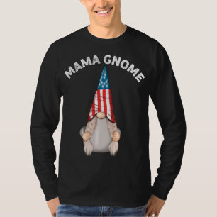 Hot Mama Gnome Family Funny US American Flag T-Shirt