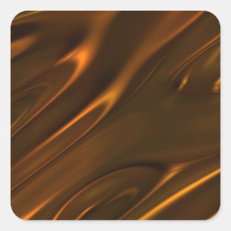 Hot Melted Liquid Chocolate Textured Square Sticker