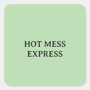 HOT MESS EXPRESS SQUARE STICKER