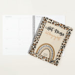 Hot Mess Quote Girly Leopard Print Rainbow Planner<br><div class="desc">Hot Mess But Doing My Best,  personalised planner with rainbow leopard print design. Simple,  girly and trendy with modern quote in hand lettered typography - perfect for school,  office and multi-tasking mommas!</div>
