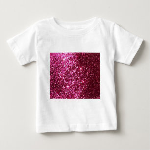 HOT NEON PINK SPARKLE GLITTER BACKGROUND PARTY FUN BABY T-Shirt