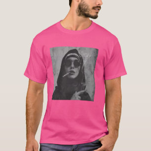 Hot nun smokes cigarette, Rebellious nun T-Shirt