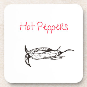 Hot Oeppers Coasters, Simple Design Coaster