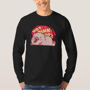 Hot Oink Hot Pig Eating Pepper Cute Food T-Shirt