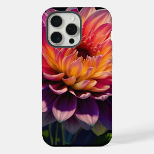 Hot Orange and Pink Dahlia Flower iPhone 15 Pro Max Case