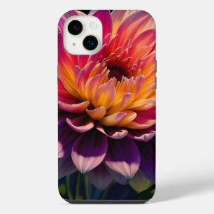Hot Orange and Pink Dahlia Flower iPhone 14 Plus Case