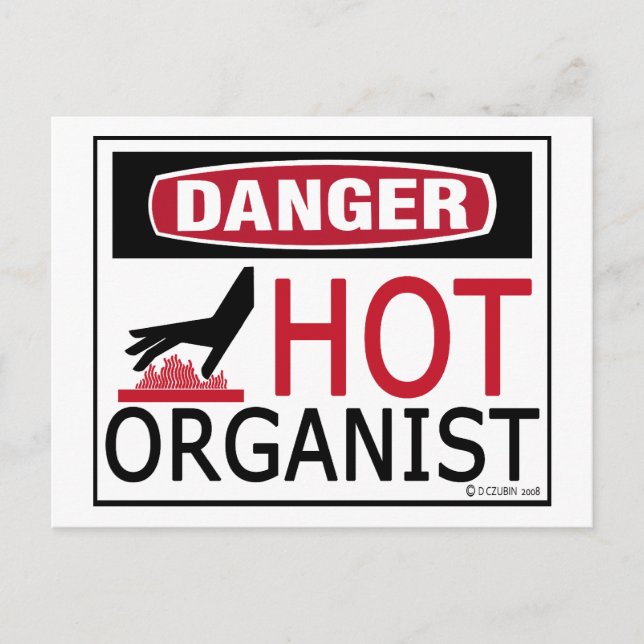 Hot Organist Postcard (Front)