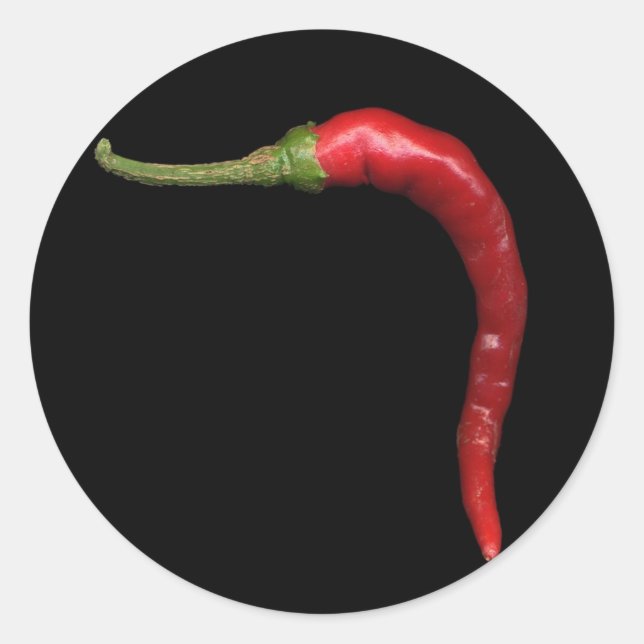 hot pepper classic round sticker (Front)