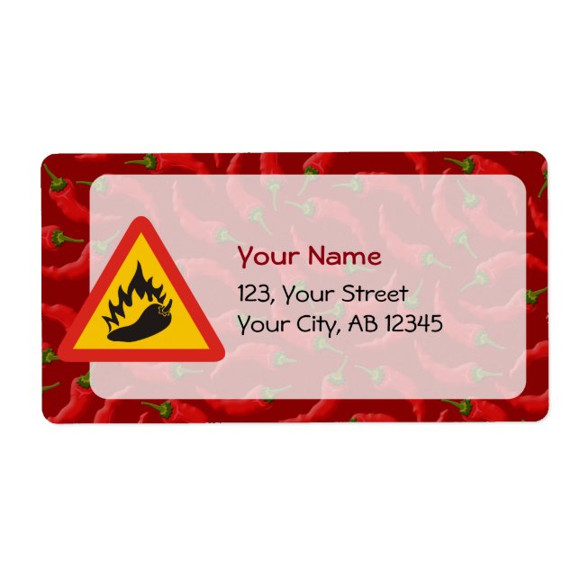 Hot pepper danger sign (Front)