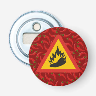 Hot pepper danger sign bottle opener