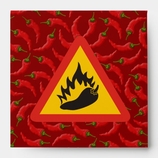 Hot pepper danger sign envelopes (Front)