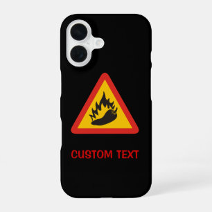 Hot pepper danger sign iPhone 16 case