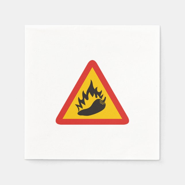 Hot pepper danger sign napkin (Front)