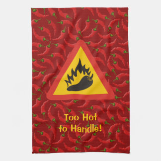 Hot Pepper Danger Sign Tea Towel
