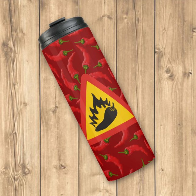 Hot pepper danger sign thermal tumbler (Creator Uploaded)