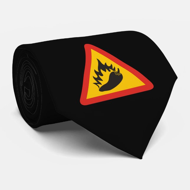 Hot pepper danger sign tie (Rolled)