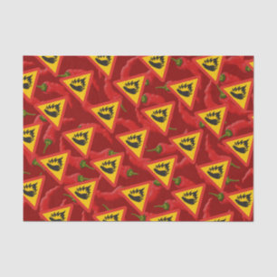 Hot pepper danger sign tissue paper