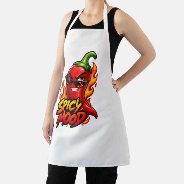 Hot Pepper Power – Funny Chilli Kitchen Design Apron (Insitu)
