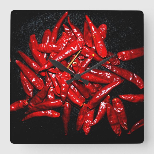 Hot Pepper - Still Life Square Wall Clock (Front)