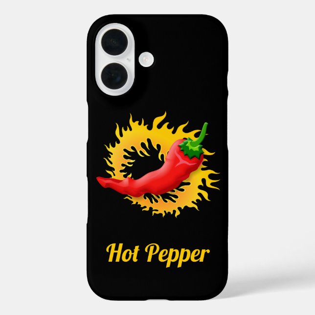 Hot Pepper with Flame Case-Mate iPhone Case (Back)