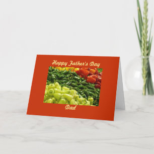 Hot Peppers Happy Father's Day Dad Greeting Card