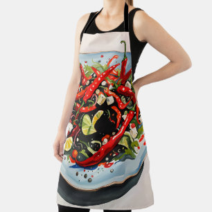 Hot Peppers Salad Apron