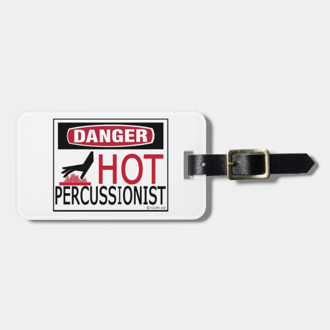 Hot Percussionist Luggage Tag (Front Horizontal)
