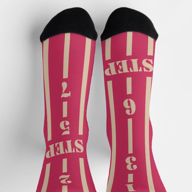 Hot pink 123 step bachata instructor  socks (Top)