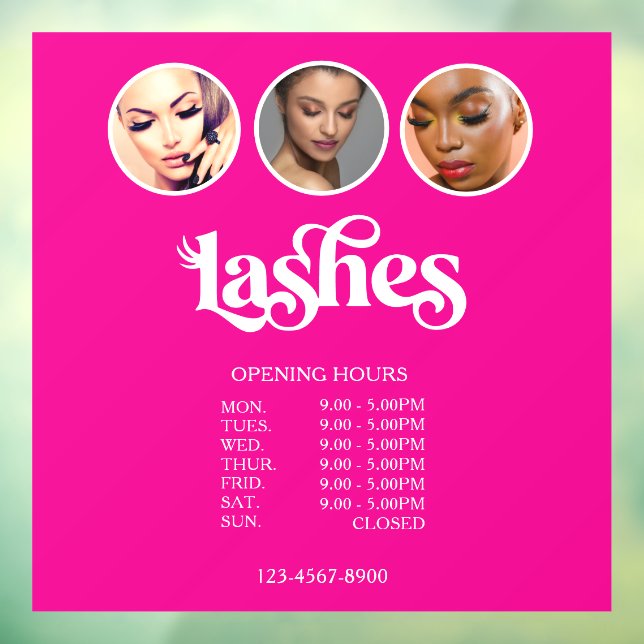 Hot Pink 3 Photo Lash Tech Opening Hours  (Sheet 3)