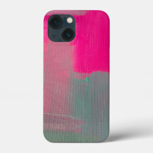 Hot Pink Abstract iPhone 13 Mini Case