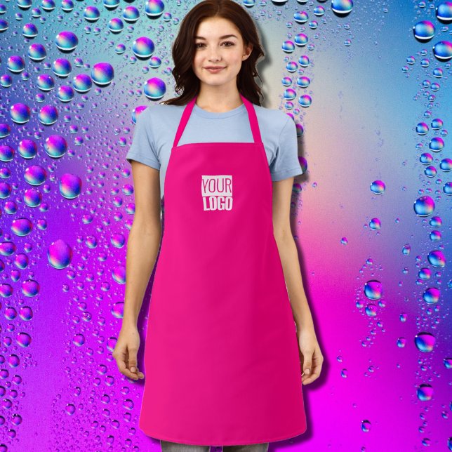  Hot Pink - add logo  Apron (Creator Uploaded)