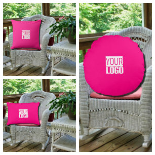 Hot Pink - add logo Bath Towel Set
