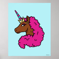 Hot Pink Afro Unicorn